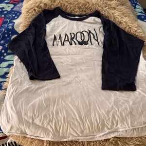 Women's Long Sleeve Raglan Tee - Black and White